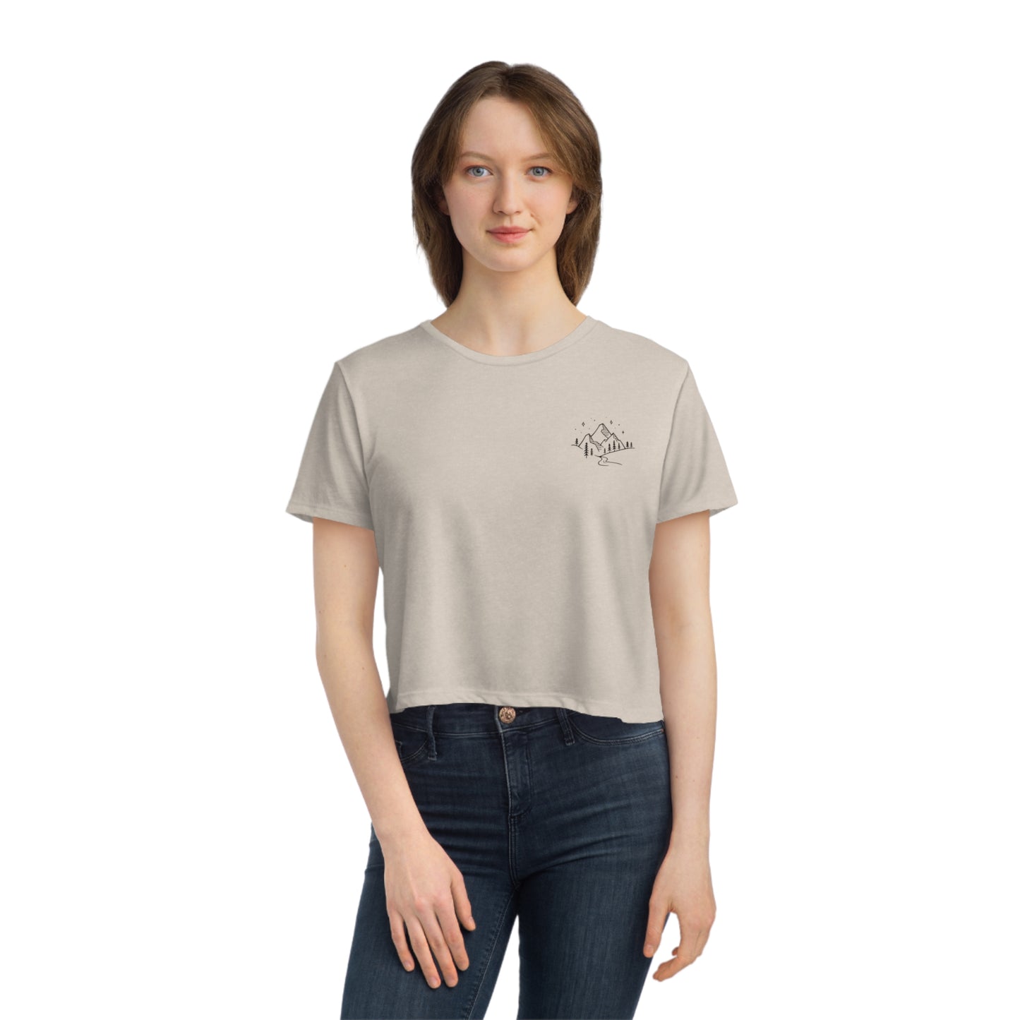 Detour Brand Women's Flowy Cropped Tee