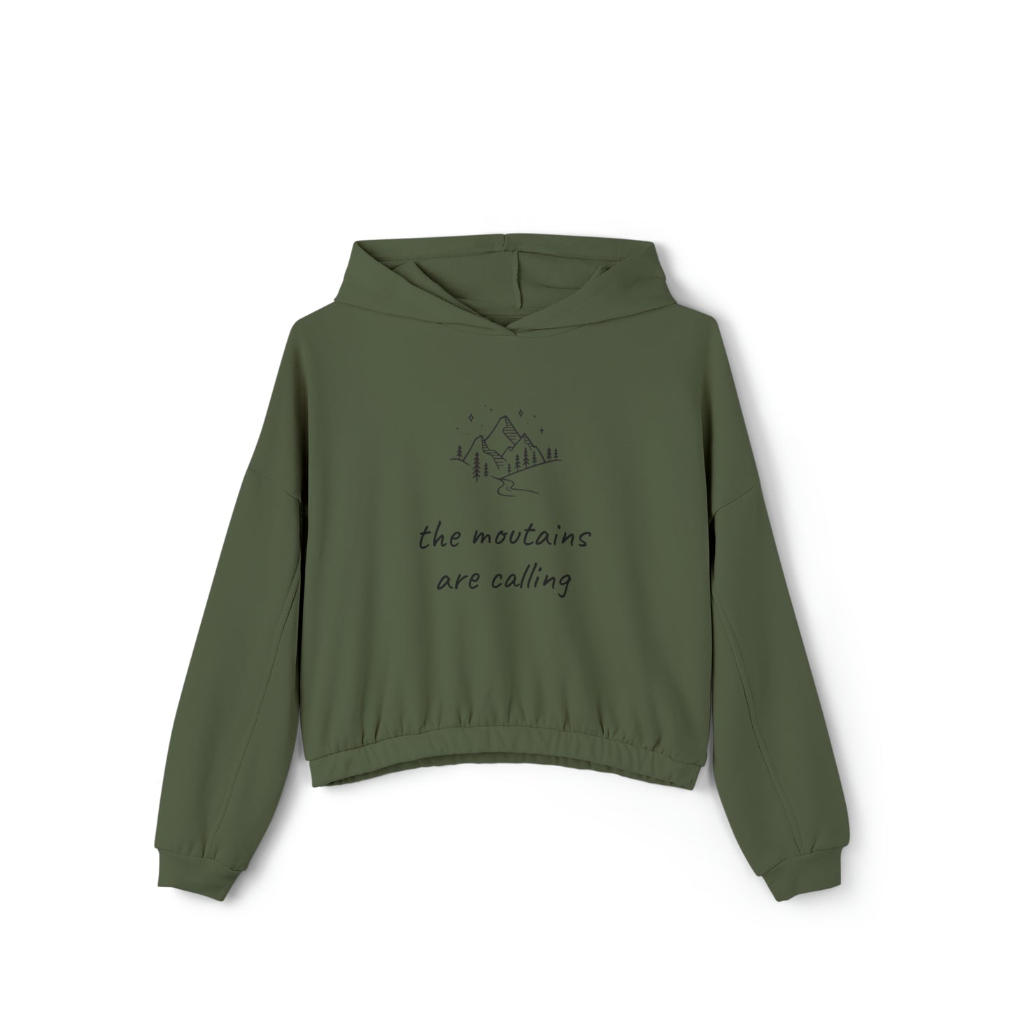 The Mountains are Calling Women's Cinched Bottom Hoodie