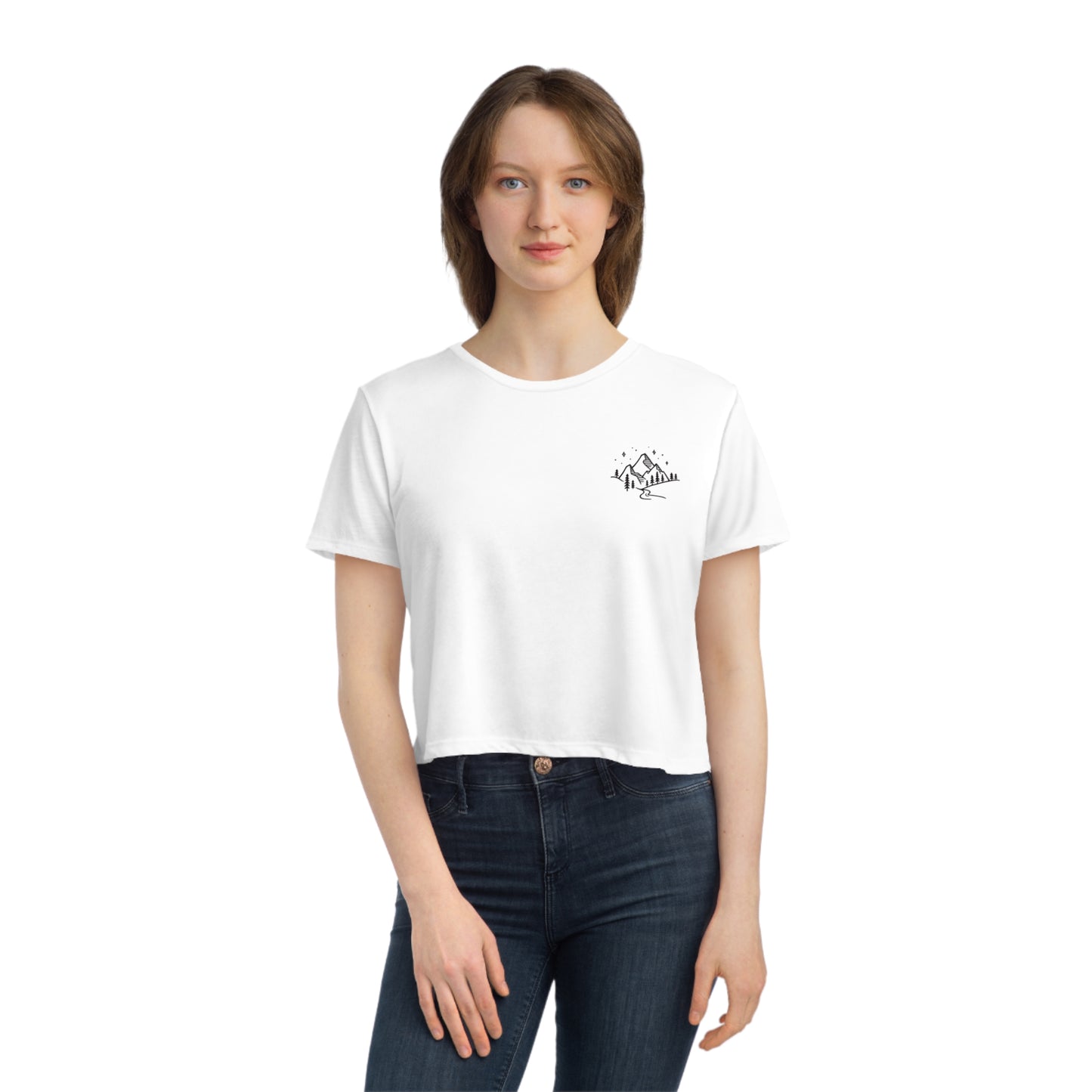 Detour Brand Women's Flowy Cropped Tee