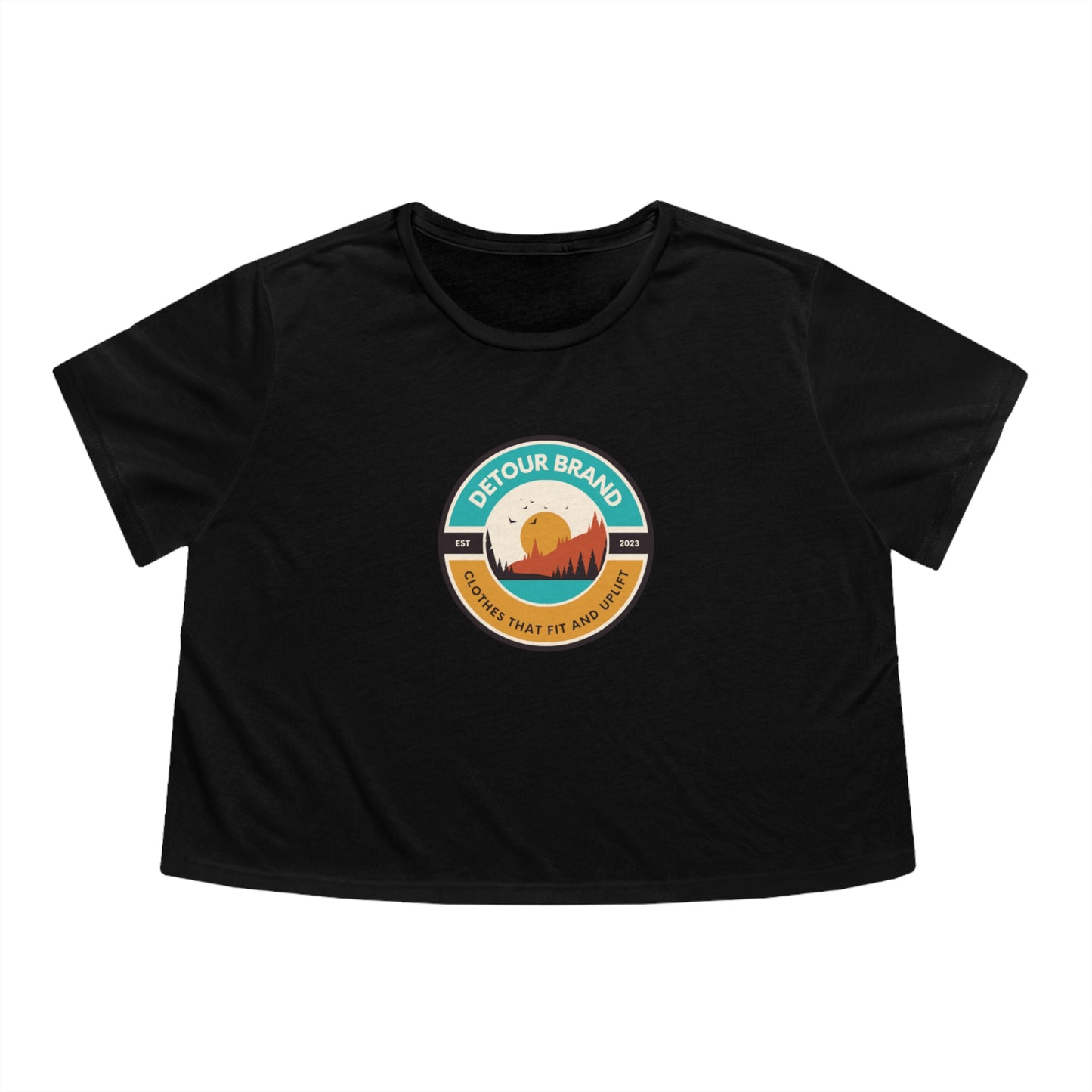 Detour Brand Women's Flowy Cropped Tee